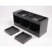 FixtureDisplays® Condiment Organizer w/ (2) Drip Trays, 7 Compartments, Tabletop - Black 19707